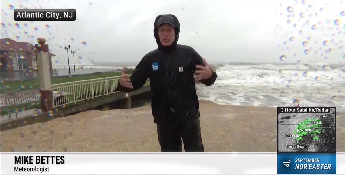A dangerous Nor'easter is pounding the Jersey Shore. Meteorologist Mike Bettes has a look at the conditions from Atlantic City, New Jersey:
