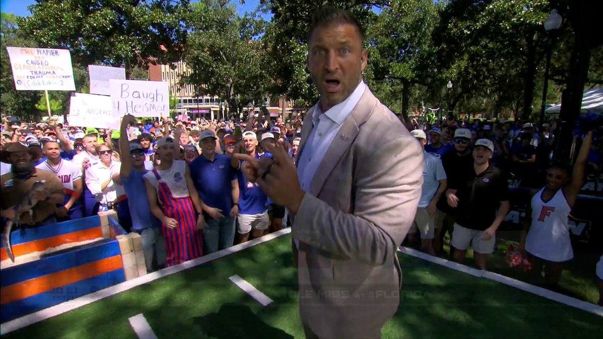 Ole Miss vs. Florida game picks got in the way of Tim Tebow's crowd-surfing 😭