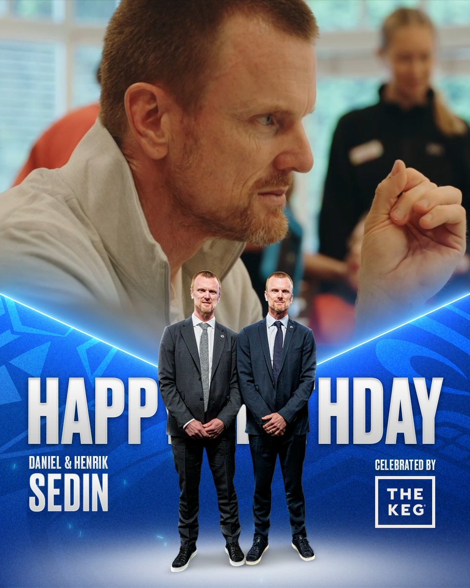 Happy birthday to our Co-Presidents, Daniel &amp; Henrik Sedin! #Canucks | The Keg