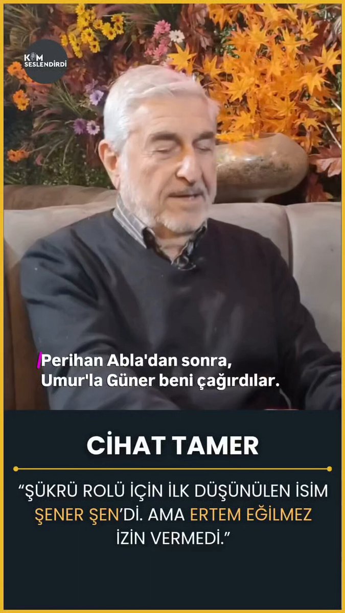 Bizimkiler'in ilk Şevket'i Cihat Tamer anlatıyor: Bana ilk teklif edilen rol Şükrü idi ama ben Şevket'i istedim. Şükrü için ilk düşündüğümüz isim Şener Şen'di. Ama Ertem Eğilmez izin vermedi. Röportajın tamamı Kim Seslendirdi YouTube kanalımızda. #kimseslendirdi #cihattamer #şenerşen #bizimkiler