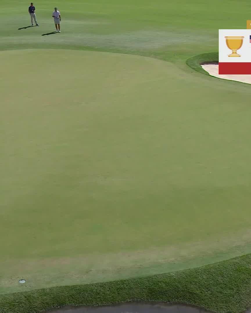 The U.S. team is FIRED UP! Chris Gotterup makes it look easyyyyy. 👏 📺 Presidents Cup on NBC &amp; Peacock