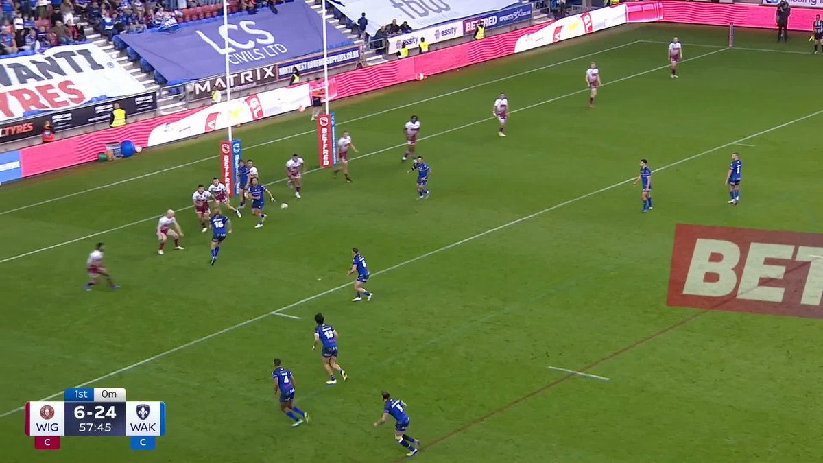 RODWELL WITH ANOTHER TRY! Wakefield look to be heading to their FIRST Super League Grand Final with a HUGE win against Wigan! 🤩
