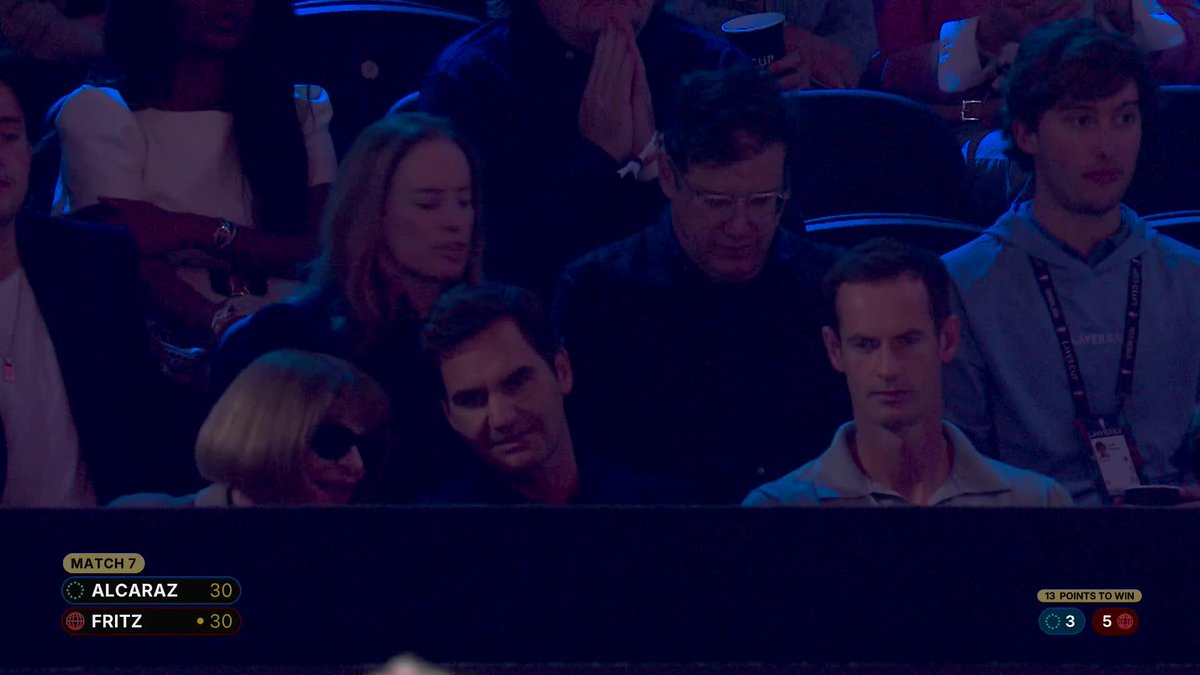 The hottest ticket in London 🎟️ Anna Wintour x Roger Federer x Andy Murray #LaverCup #TennisUnrivaled