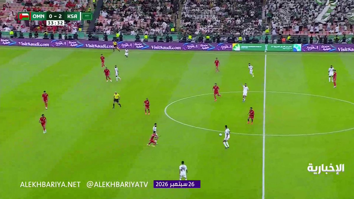 هدف ثالث لمنتخبنا الوطني #السعودية 3 : 0 #عمان فراس البريكان د36" #خليجي_27 | #السعودية_عمان #الإخبارية_رياضة