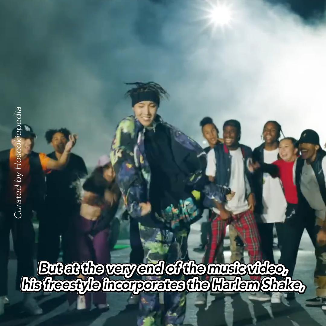 Have you noticed that j-hope incorporates the Harlem Shake into his freestyle at the end of the "Chicken Noodle Soup" MV? It feels like an intentional hat tip to Harlem—honoring the place and dance culture where Webstar and Young B's original version was also born.