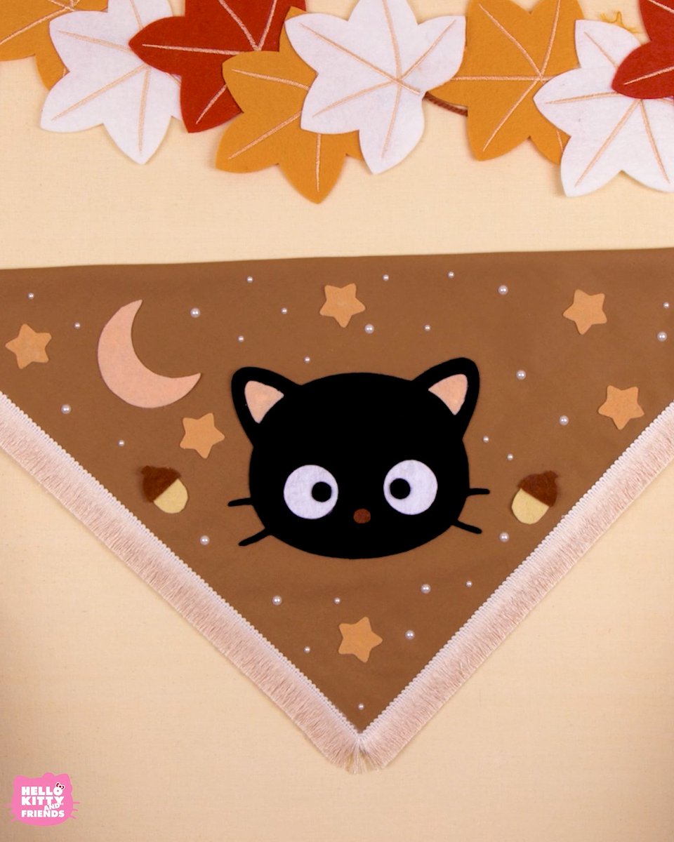 Learn how to make your own DIY cozy Chococat Bandana craft on the Hello Kitty and Friends YouTube channel! 🍂