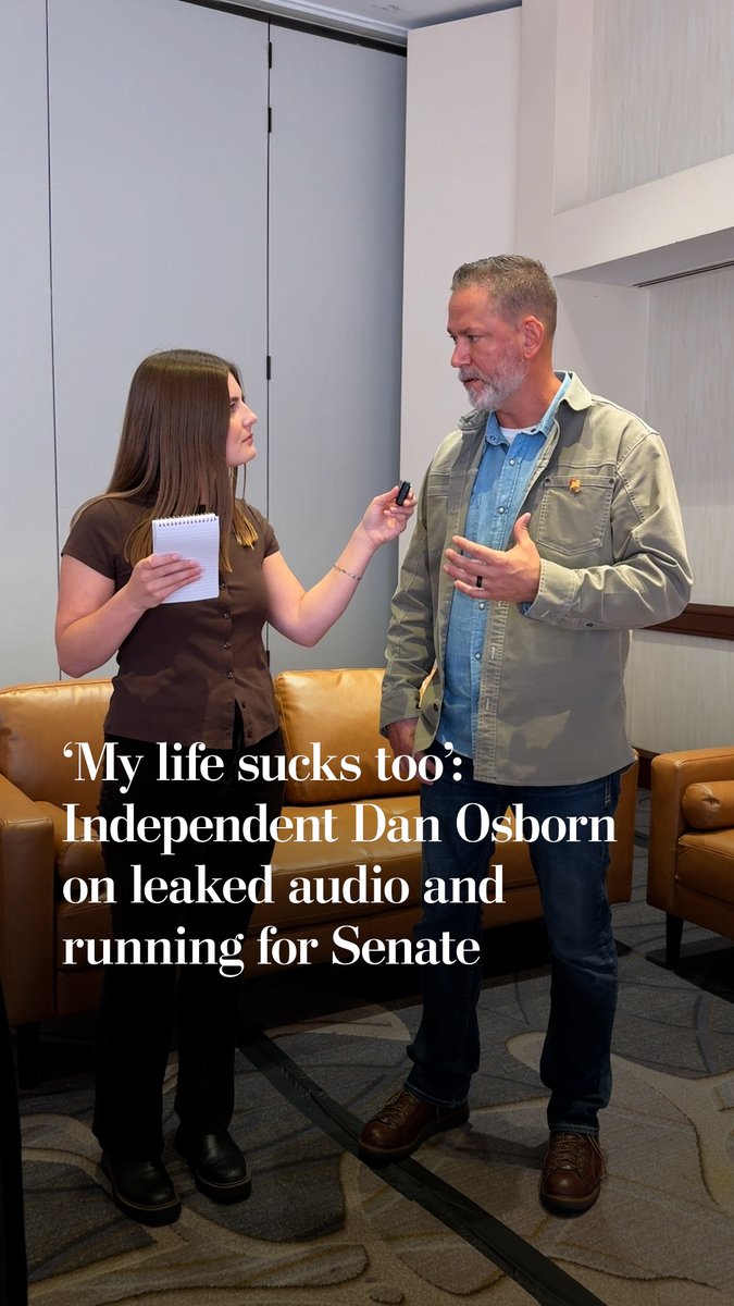 Dan Osborn, an independent candidate who is running for Senate in Nebraska, addressed a leaked audio tape that captured him saying some Trump supporters' lives "probably suck" and answered rapid-fire questions about who he would back for Senate majority leader and his favorite Nebraska specialty. Leading up to the 2026 midterm elections, The Post’s Anna Liss-Roy is grilling candidates in races across the country, pressing Republicans and Democrats to share their takes at high speed.