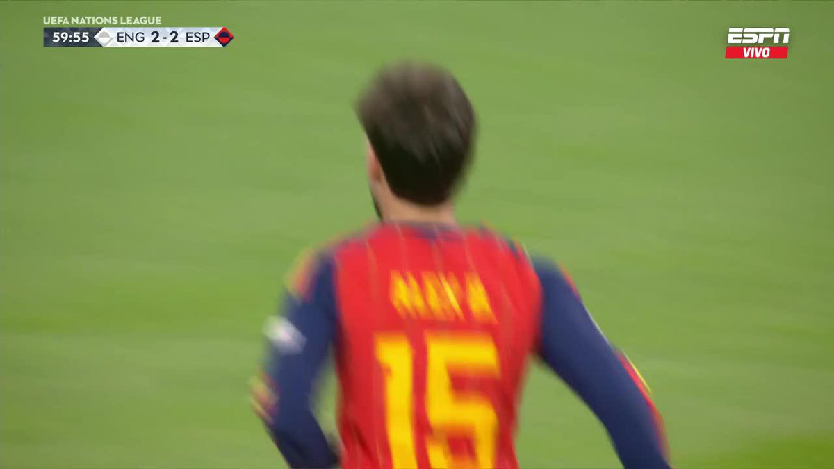ES UN VERDADERO PARTIDAZO: golazo de Alex Baena para el 2-2 de España contra Inglaterra. 📺 Toda la #NationsLeague por ESPN en el Plan Premium de #DisneyPlus
