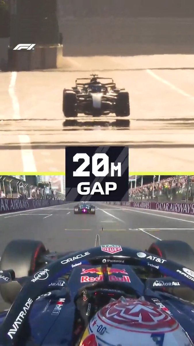 George 🆚 Max: This is how close it was 🤏 #F1 #AzerbaijanGP