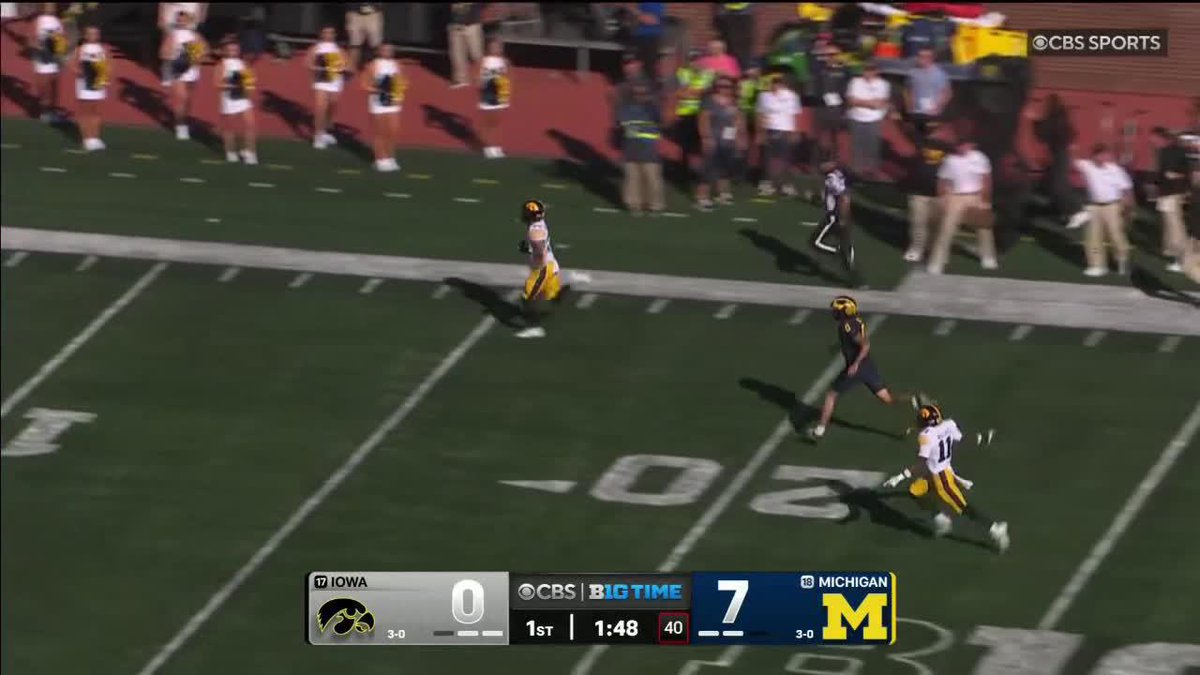 BRAEDEN JACKSON 99-YARD KICKOFF RETURN TD 😱 Hawkeye Football's tie it up Watch on CBS