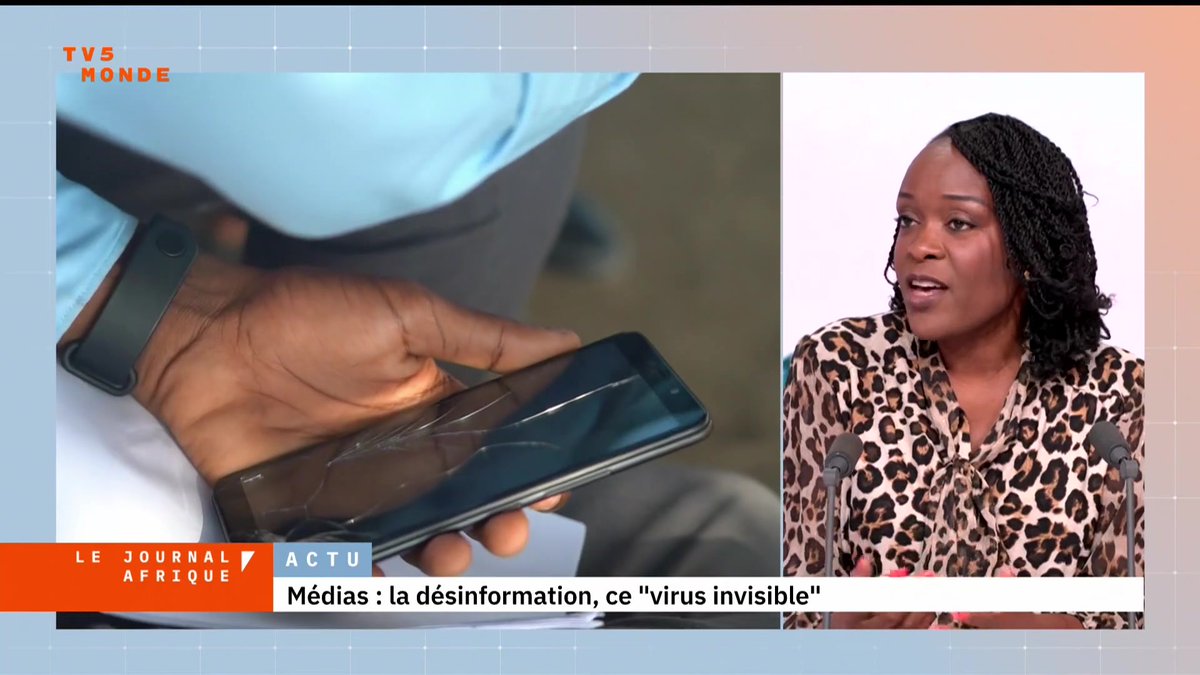 Elle a passé plus de 20 ans à informer dans votre petit écran. Elle s’intéresse aujourd’hui à ce qui contamine l’#information : la désinformation. Dominique Tchimbakala publie "Le virus invisible : essai sur la #désinformation en Afrique".