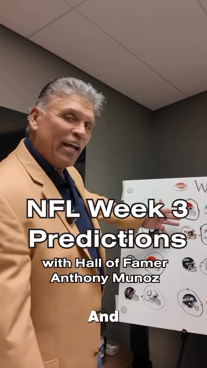 Week 3 picks from the Bengals legend! 🏈