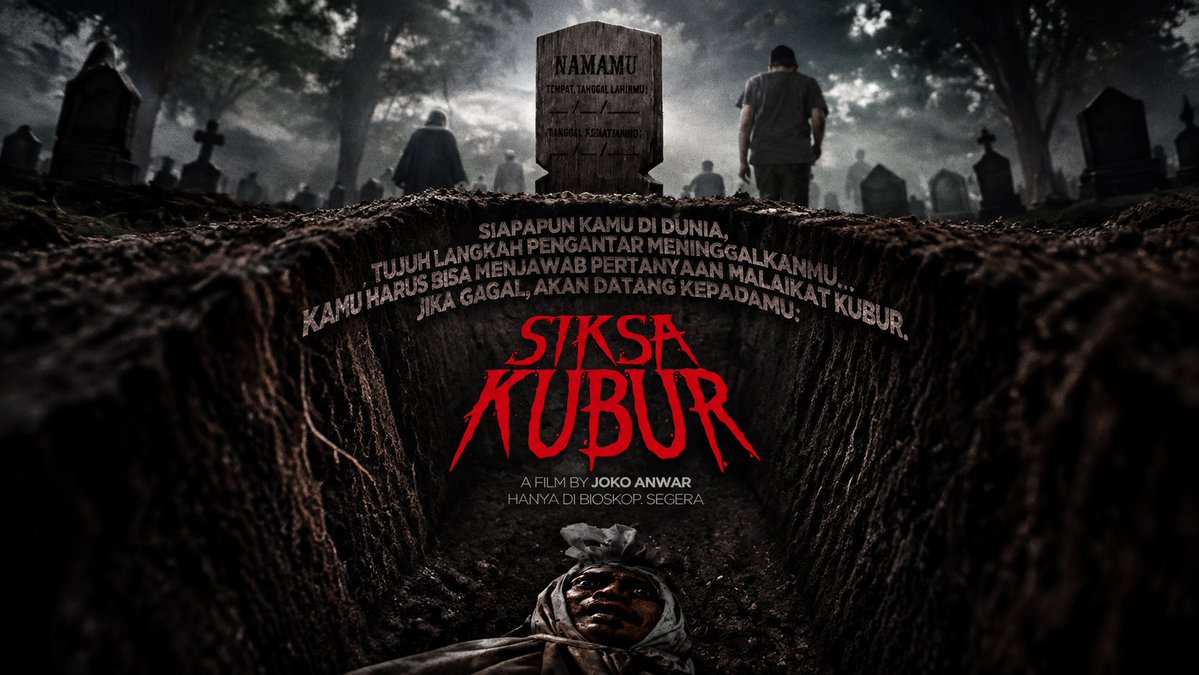 SIKSA KUBUR (2024) 🕯️ "Bagaimana jika setelah kematian, semua yang kamu sembunyikan harus dipertanggungjawabkan?" Film horor yang bukan cuma menakutkan… tapi juga meninggalkan pertanyaan setelah layar berakhir. 👁️