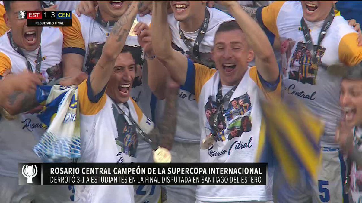 ¡¡FIDEO DI MARÍA Y MARCO RUBEN CON LA COPA EN ALTO!! ¡ROSARIO CENTRAL ES CAMPEÓN DE LA SUPERCOPA INTERNACIONAL! 📺 La #SupercopaInternacional 🏆, por ESPN en el Plan Premium de #DisneyPlus