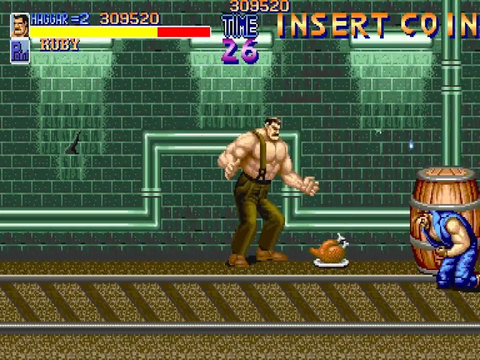 Final Fight taught us you can find healthy food in the trash