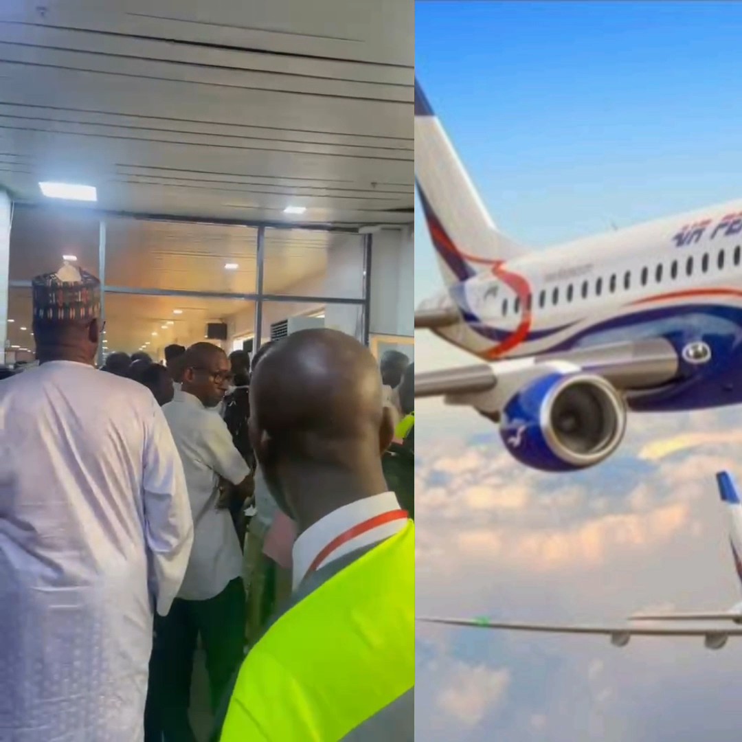 Passengers of Air Peace protest at Abuja Airport this evening (Saturday) over the cancellation of their flight, which was scheduled to depart at 12 noon. At about 6pm, the passengers were allegedly informed that their flight had been cancelled.