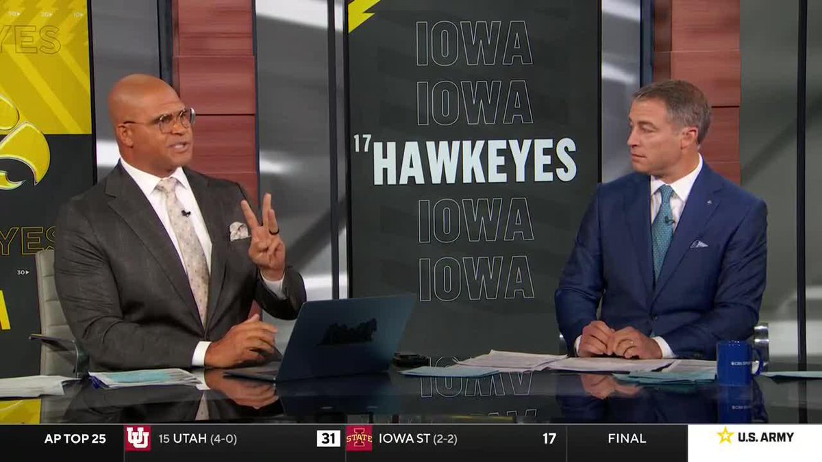 "That was a clinic." Aaron Taylor loved what he saw from Iowa's final drive. #CFT