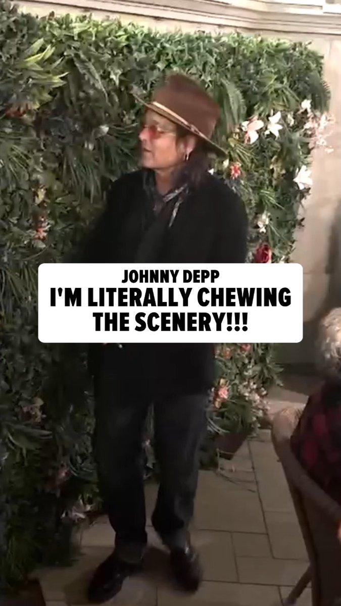 Johnny Depp is known for never blending into the background ... but at Drink Vegas at Park MGM, he literally started eating it. 🎥 Instagram / @jpasc24