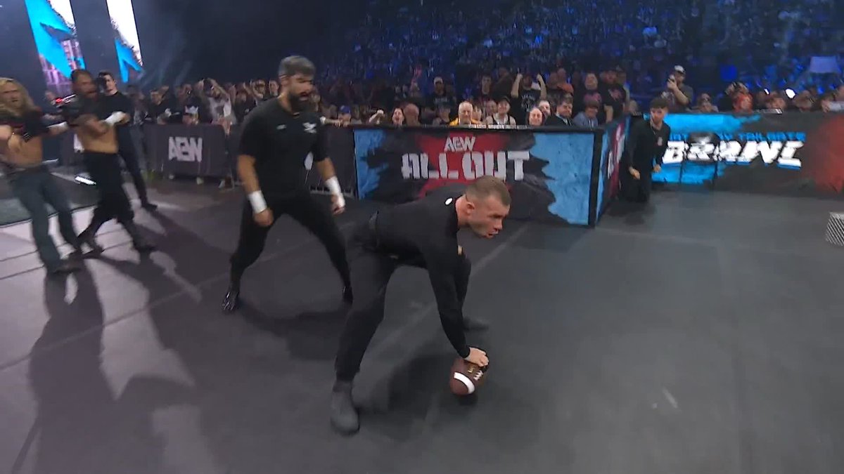 Always follow your lead blocker! Watch #AEWTailgateBrawl LIVE on TNT & HBO Max