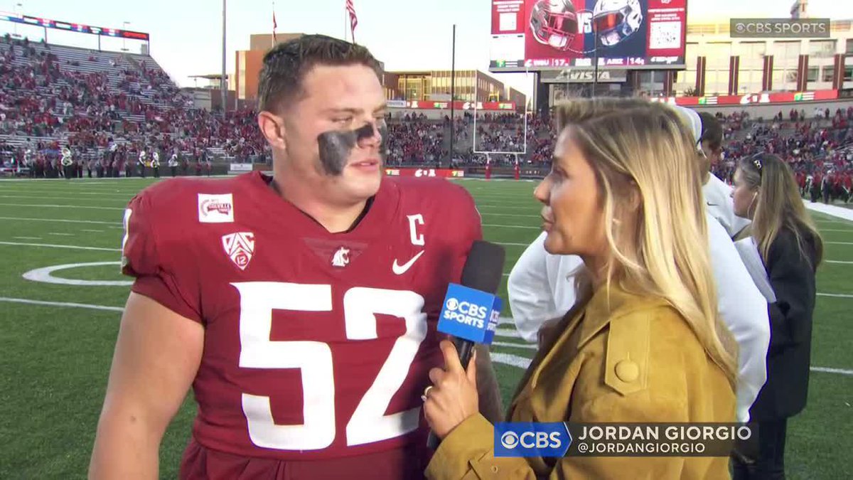 "We need to just keep playing sound football... Just play Cougar football." Washington State Football's Kaden Beatty with our Jordan Giorgio at the half
