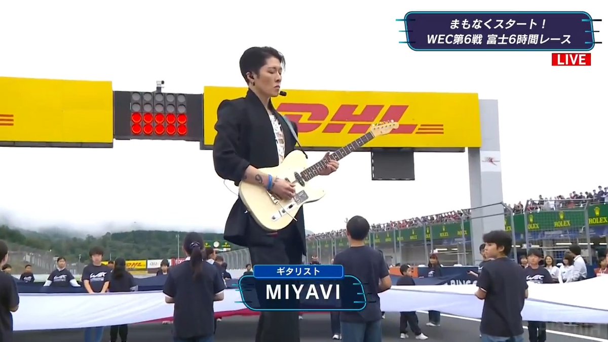 MIYAVIさんによる国歌演奏 --- 世界的に活躍するギタリストの MIYAVIさんが演奏!! --- WEC 富士6時間耐久レース ABEMAで完全"無料"生中継中