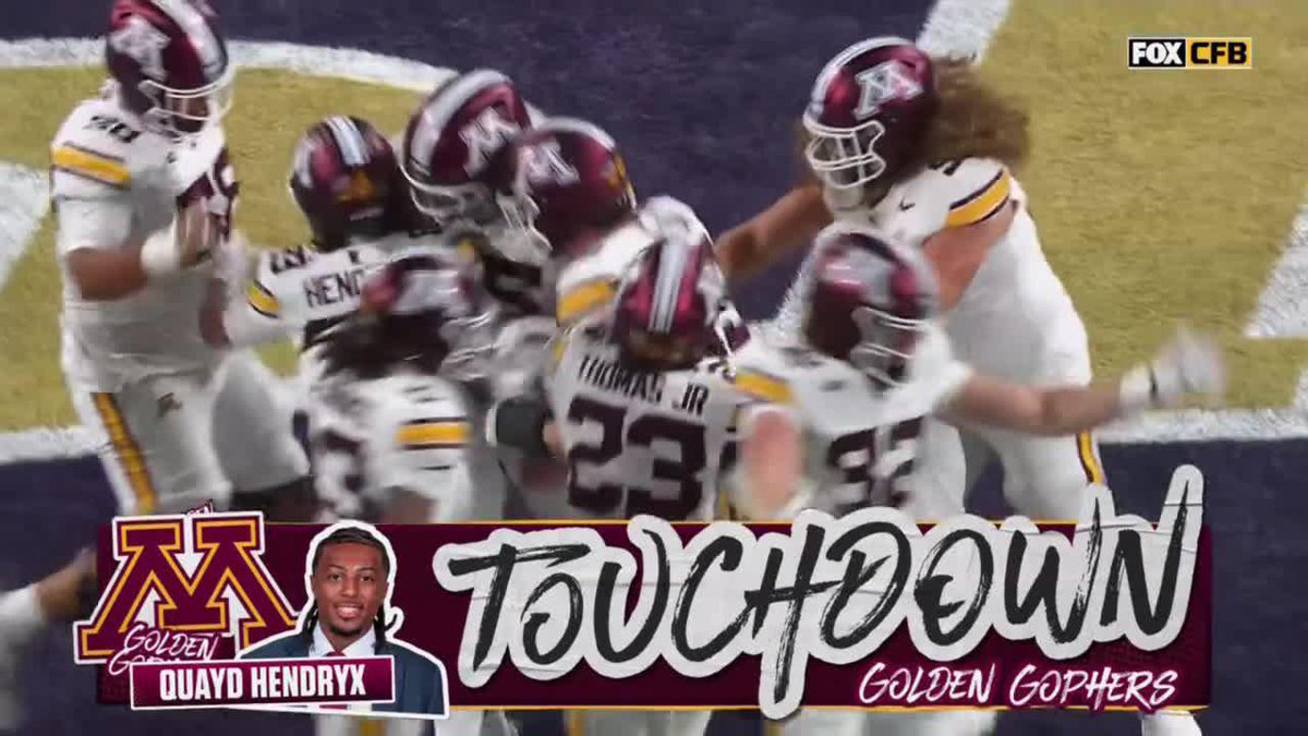 Quayd Hendryx's first career touchdown puts Minnesota Football on the board first 🙌 Watch on FOX