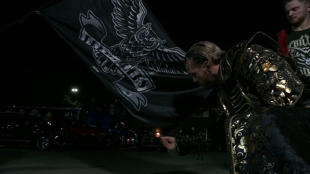 AEW World Champion Will Ospreay • ウィル・オスプレイ sets the Death Riders flag ablaze before his fight with Jon Moxley! Watch #AEWAllOut LIVE on HBO Max PPV