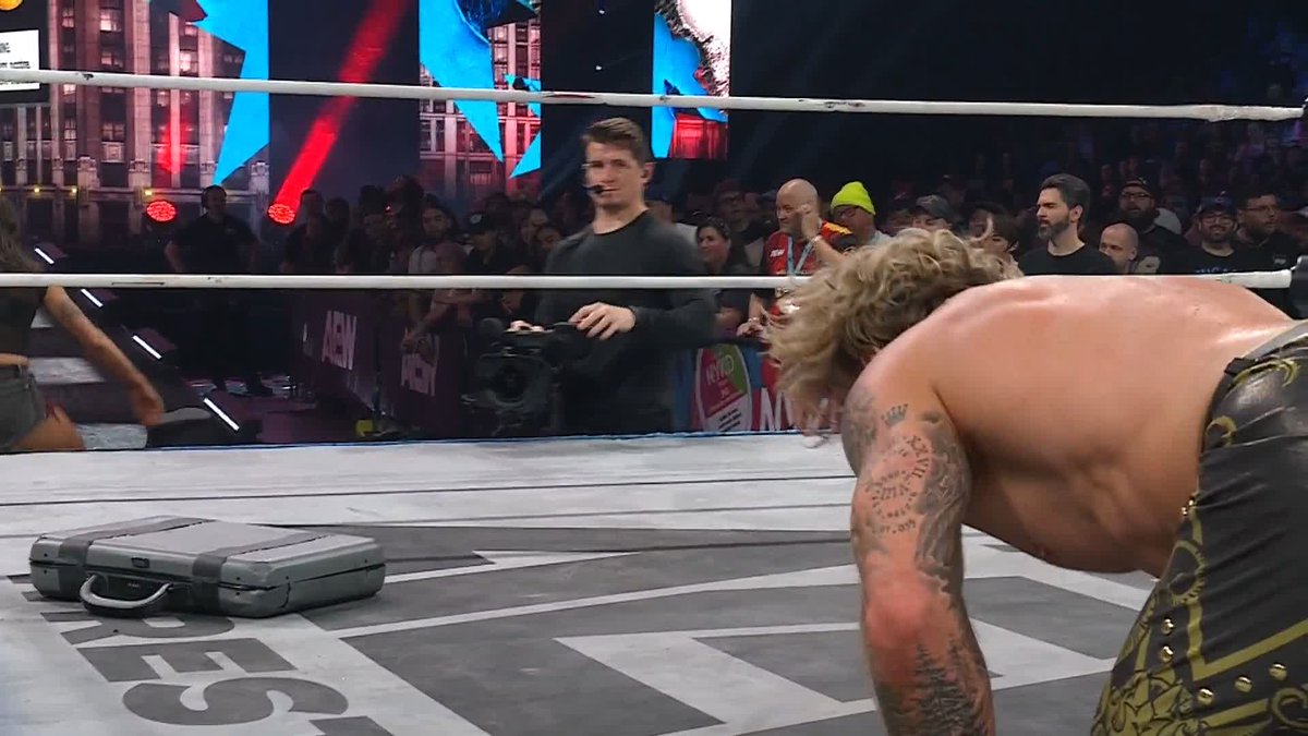 The STOMP on the briefcase! Watch #AEWAllOut LIVE on HBO Max PPV