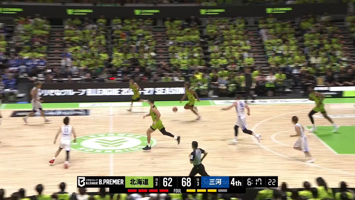9/27(日) vs.三河 ＜試合終了＞ #レバンガ北海道 77 シーホース三河 78 北海道【Q】三河 16【1Q】20 24【2Q】23 20【3Q】21 17【4Q】14 ホームの大声援を背に最後まで1点を争うも、惜しくも届かずにGAME2は破れる。 開幕2戦ともに満員の会場を作り上げてくださり、チームへの全緑応援ありがとうございました！ また今週末、北海きたえーるでお待ちしております⛄🏀 『バスケットLIVE』見逃し配信