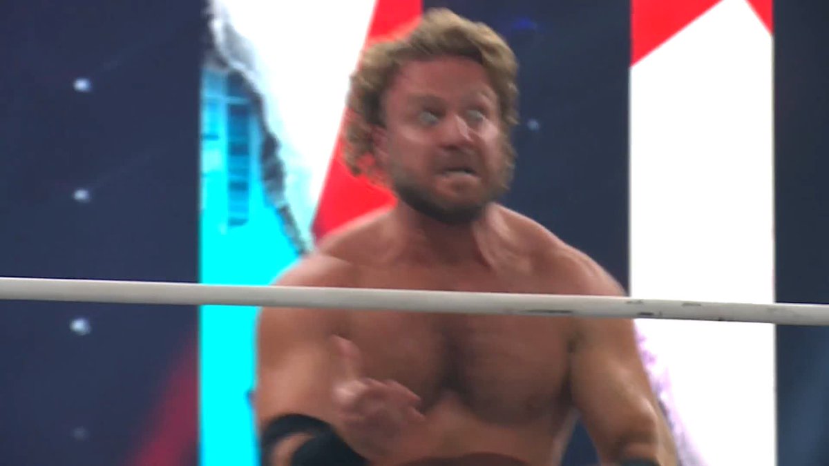 Austin and Kofi were stuck in WWE for a year, and today they said, "We're going to unleash all the talent we've been holding back" #AEWAllOut