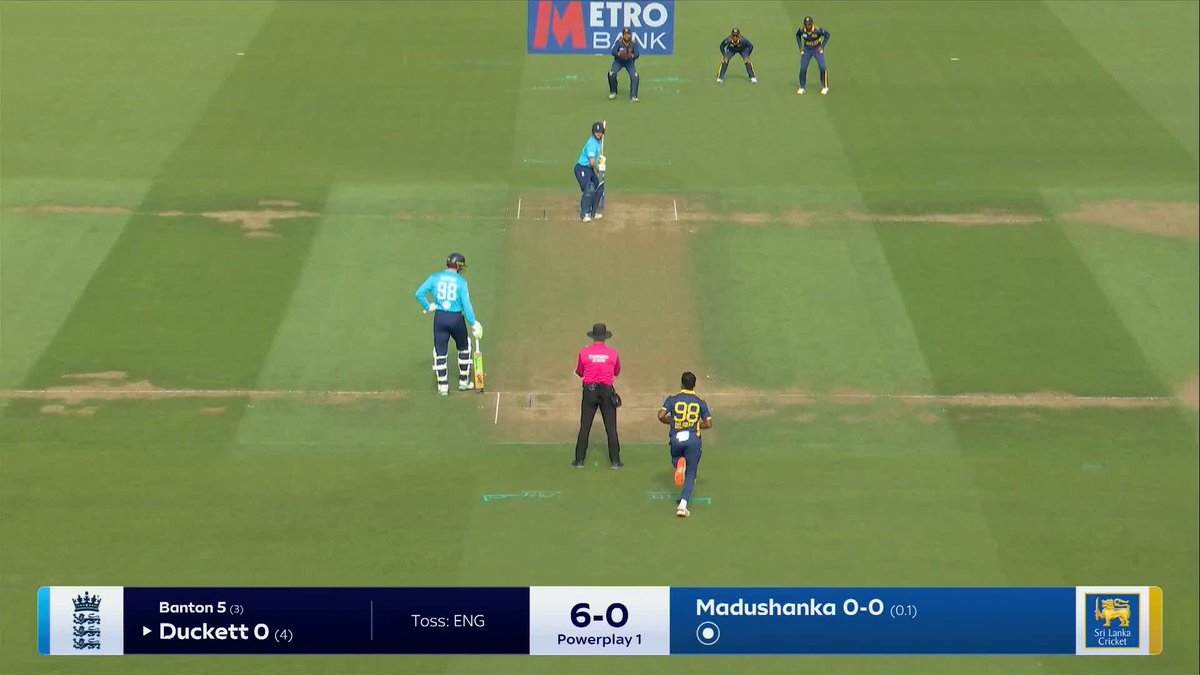 Dilshan Madushanka takes a wicket and Ben Duckett is out! 🫣