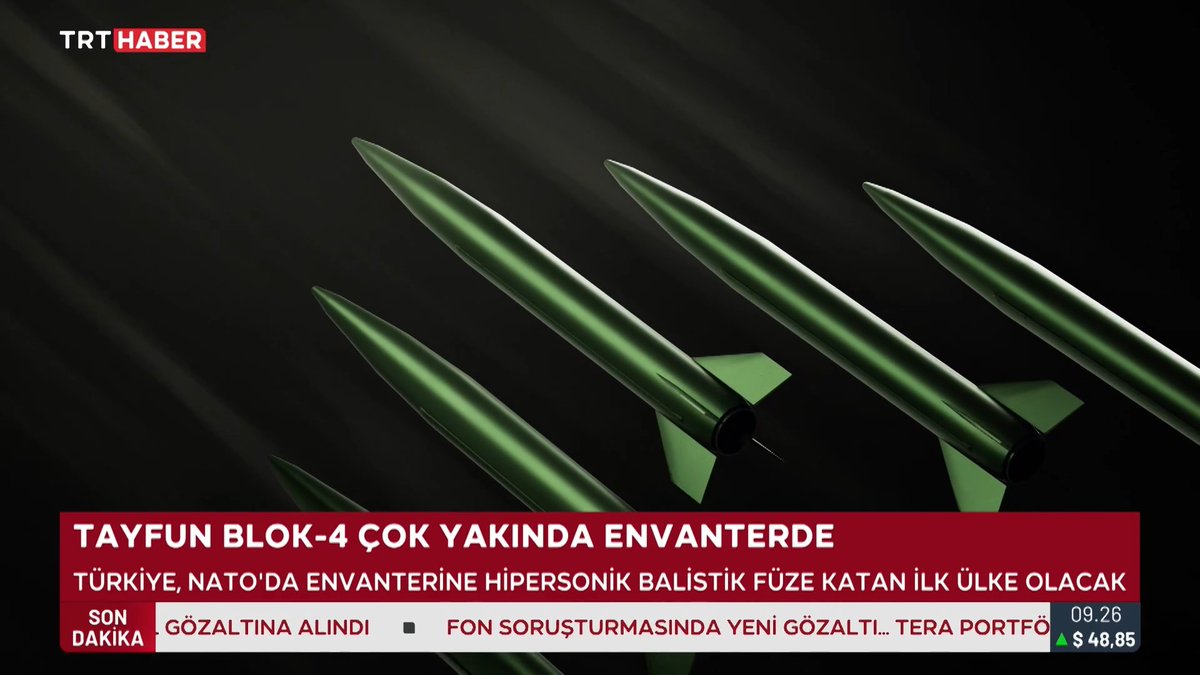 🇹🇷🚀TAYFUN Blok-4 ile Türkiye, envanterinde hipersonik balistik füze bulunan ender ülkeler arasına girecek. TSK envanterinde halihazırda TAYFUN Blok-2 füzeleri yer alıyor, Blok-3'ün testleri de başarıyla devam ediyor. Blok-4'ün ise yakın zamanda envantere girmesi bekleniyor.
