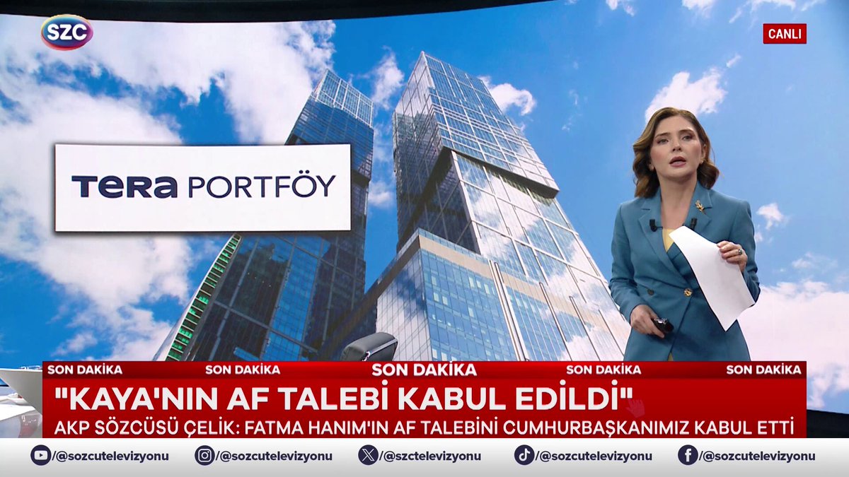 🚨 #SONDAKİKA | 'Fatma Hanım şu anda MYK, MKYK üyemiz değildir.' AKP Sözcüsü Ömer Çelik, fon soruşturması kapsamında Fatma Betül Sayan Kaya'nın 'af talebinin' Cumhurbaşkanı Erdoğan tarafından kabul edildiğini duyurdu. Gülinay Selçuk