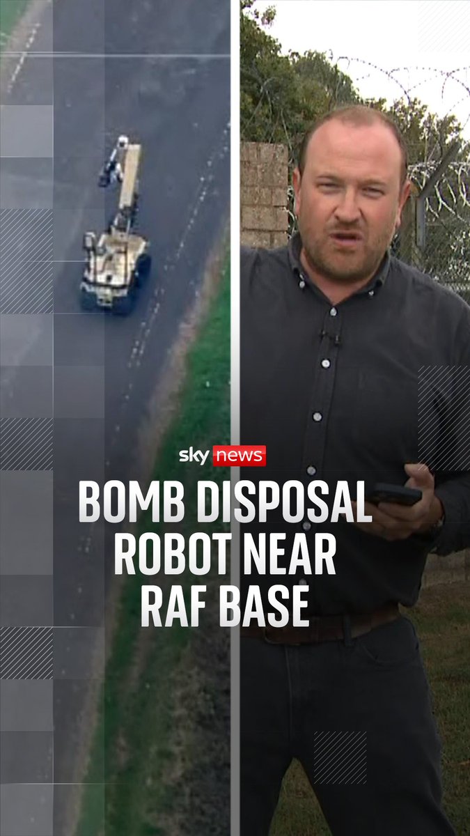 A police operation involving remotely operated vehicles is being carried out near an RAF base in Gloucestershire. Dan Whitehead reports as a major incident unfolds near an RAF base.