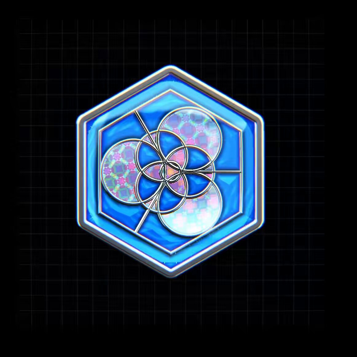Badge Tech 🏅 A real-time enamel pin #GLSL fragment shader. Hover to explode it and see every layer that makes the badge. Procedural patterns or your own SVG, rendered with my raymarch engine for crystal dispersion, GGX metal, enamel and holo foil.