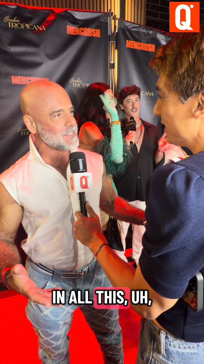 Adult Entertainer Legend Adam Russo (Adam Keith) shares how meaningful it is to watch the industry expand at the MENCRUSH's CRUSH HOUSE red carpet premiere in LA with Queerty's @jakegthompson.