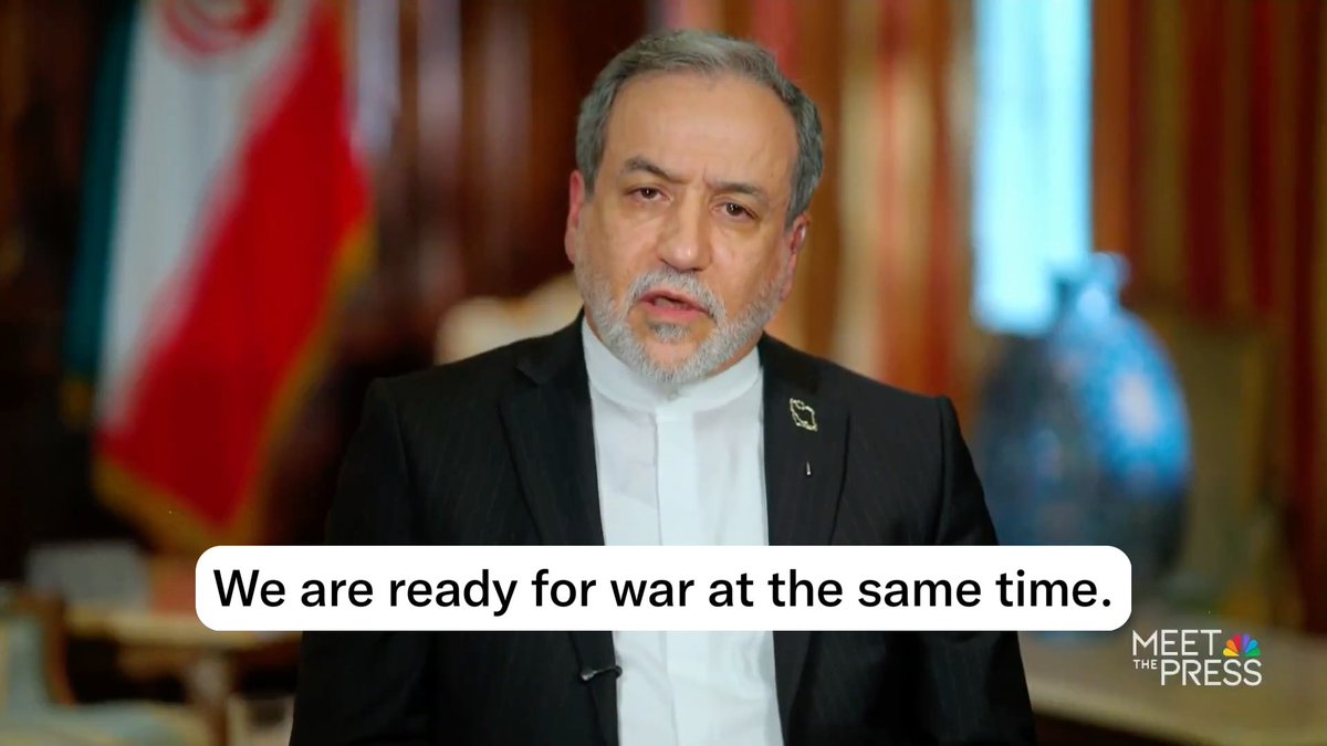 Iranâs FM: Iran Is Ready For Diplomacy AND War FULL INTERVIEW: Iranian Foreign Minister Abbas Araghchi lays out Iranâs 7-day Hormuz proposal and says Iran is still waiting for Washingtonâs official response through mediators. âWe have no reason to come back to diplomacy and engage with this administration once again because of their behavior.â But Araghchi says Iran is STILL pursuing diplomacy because it âshouldnât miss any chance for peace.â Asked about reports that Trump expects to resume bombing after the U.S. midterms, Araghchi says Iran is FULLY PREPARED and has changed its tactics after the previous wars. âWe stand firm in the face of any new aggression, even if it comes to a DOOMSDAY WAR.â CHAPTERS: 00:00 - Full Interview Begins 00:26 - Why Is The U.S. REJECTING Iranâs 7-Day Plan? 01:25 - Iranâs Conditions For Reopening Hormuz 02:50 - âWe Have No Reasonâ To Trust U.S. Diplomacy 03:49 - Iran Doesnât Care About U.S. Midterms 05:16 - âWe Trust Ourselvesâ 06:00 - How Iranâs 7-Day Hormuz Plan Would Work 06:35 - Iran FULLY PREPARED For Another War 07:40 - Araghchi Defends Iranâs 60% Uranium Enrichment 10:45 - Why Iranâs Supreme Leader Has Not Appeared Publicly 11:13 - Araghchi Says Iranâs Leadership Is UNITED