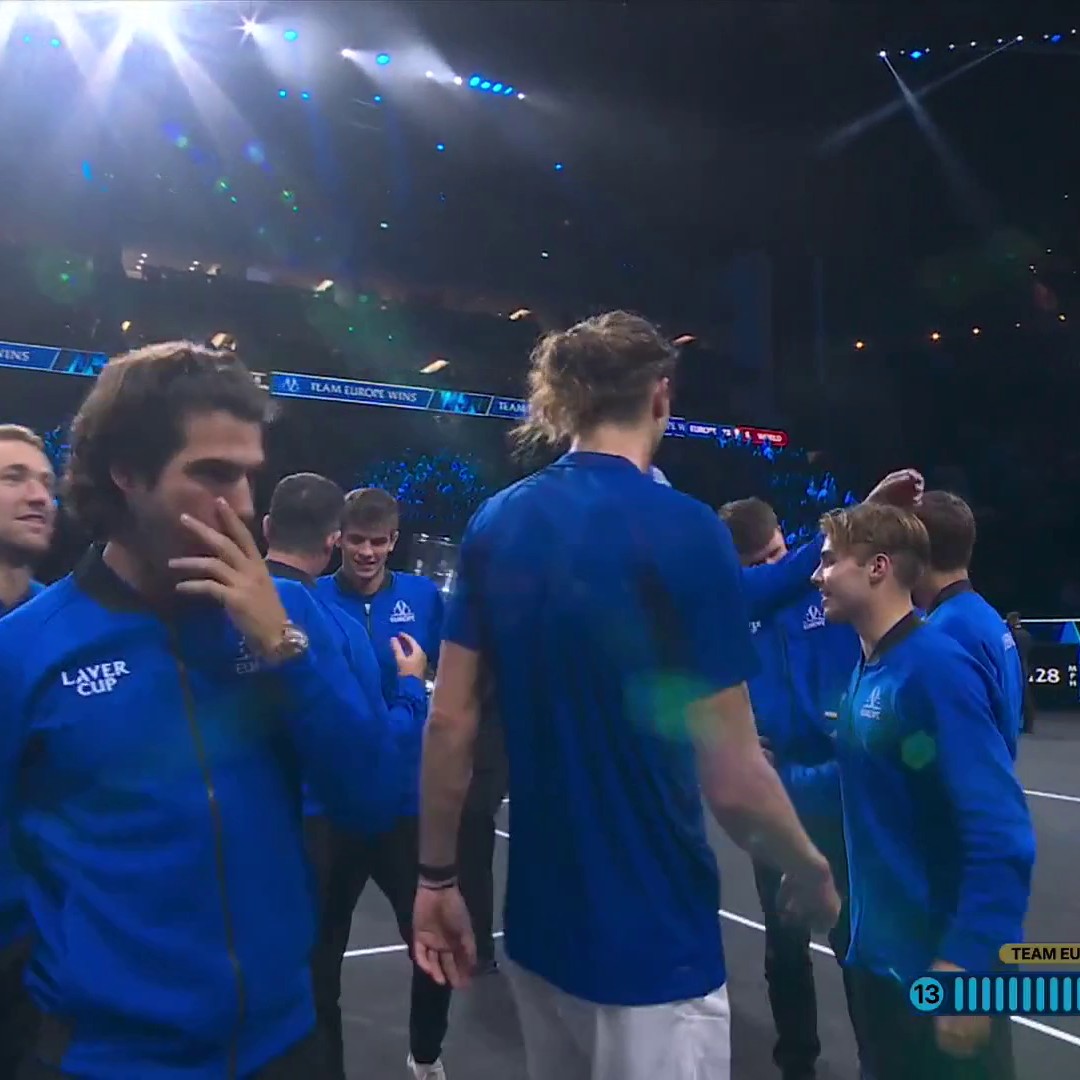 Laver Cup champions… it's time to sing and dance 🕺 Watch the Laver Cup: