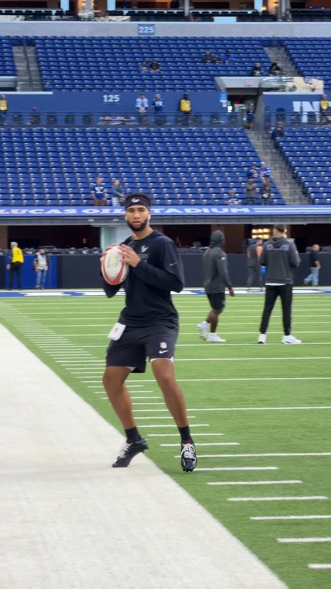CJ Stroud getting loose with a rugby ball 🏉 Texans at Colts – 1pm ET on CBS/Paramount+ Stream on NFL+