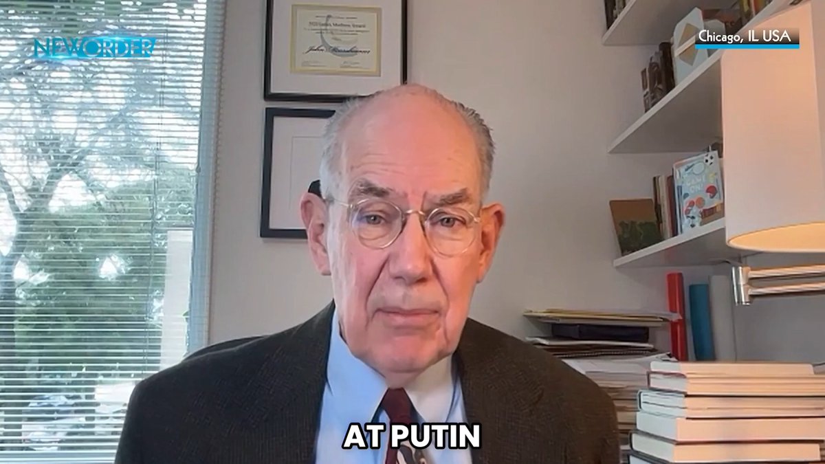 Prof. John Mearsheimer: Russia🇷🇺 believes the expanded ground war in Ukraine will bring more rapid advances 'There are some people in Russia who just want to end the war. But most of the dissatisfaction in Russia, and this is certainly true at elite levels, had to do with the fact that Putin was not waging the war vigorously enough. There was a great deal of anger in the Russian elite directed at Putin for not getting really tough with the Ukrainians. My sense from talking to people is that down below, inside the body politic, that sentiment was shared by most people. They thought that the war had gone on too long. It was time to settle it. And that's what Putin is trying to do now. He has greatly expanded the air campaign, and the Russians are pushing forward on the ground as well. Most of the Russians I talk to think that this expanded ground war will facilitate more rapid advances on the battlefield.' Prof. John Mearsheimer, one of the world's most respected realist International Relations scholars, on the latest episode of New Order. Watch the full interview in the quoted post below. 👇