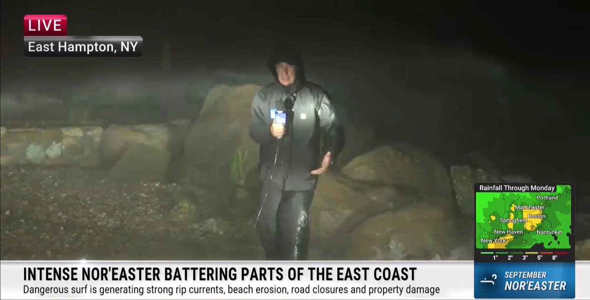 This was the scene in Montauk, New York, as a powerful nor'easter battered the East Coast. Watch as Meteorologist Reynolds Wolf reported on the intense wind, rain, and severe coastal flooding that hit the region.