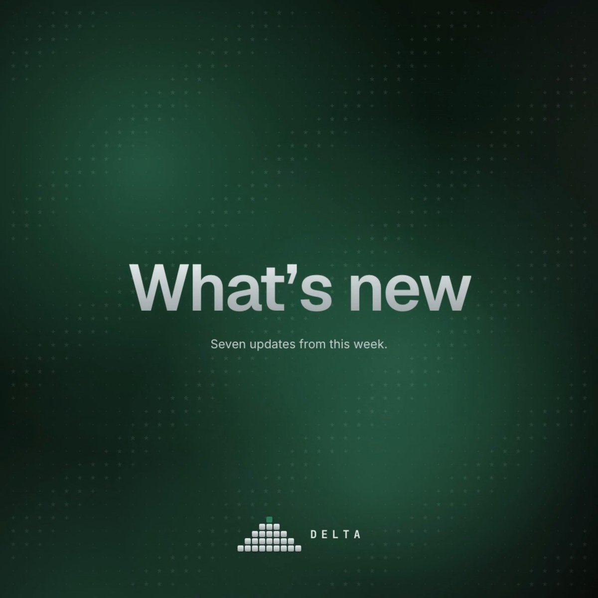 What’s new on Delta this week: - Custom Pairs - Limit Orders - TradingView charts - Order Book + Depth view - $3.5M+ in fees claimed by LPs - Delta Discord crossed 1,000 members - Holder Verification is live in Discord Delta mode.