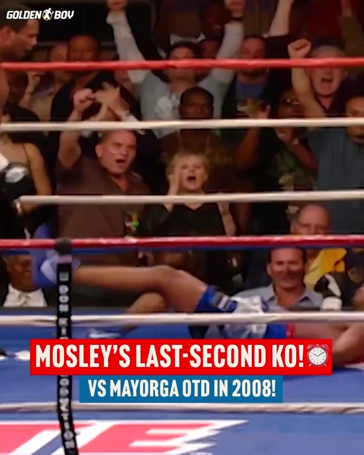 LAST-SECOND KO 😮 18 years ago today, Shane Mosley knocked out Ricardo Mayorga with literally one click to go on the clock in the final round 🔔