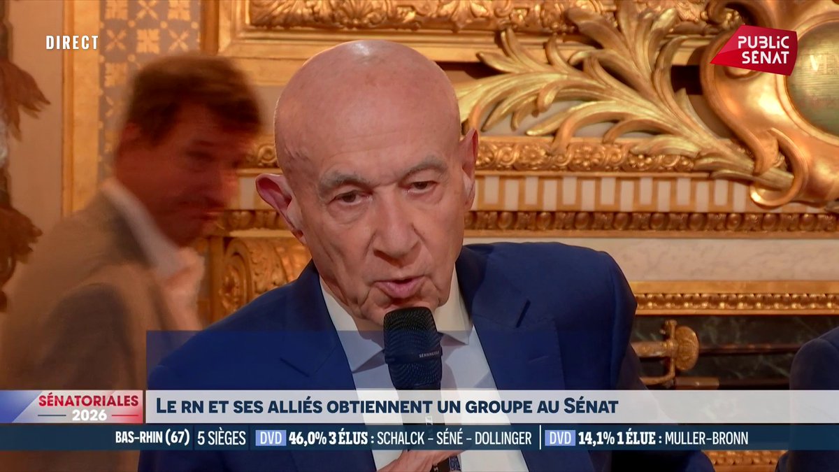Création d'un groupe RN au Sénat : "Le problème c'est la position de l'ensemble des démocrates du Sénat, pas seulement de la majorité. Il faut que l'on se réveille, c'est à cause des amis de Trump et Poutine que sont le RN et LFI que nous en sommes là." Claude Malhuret