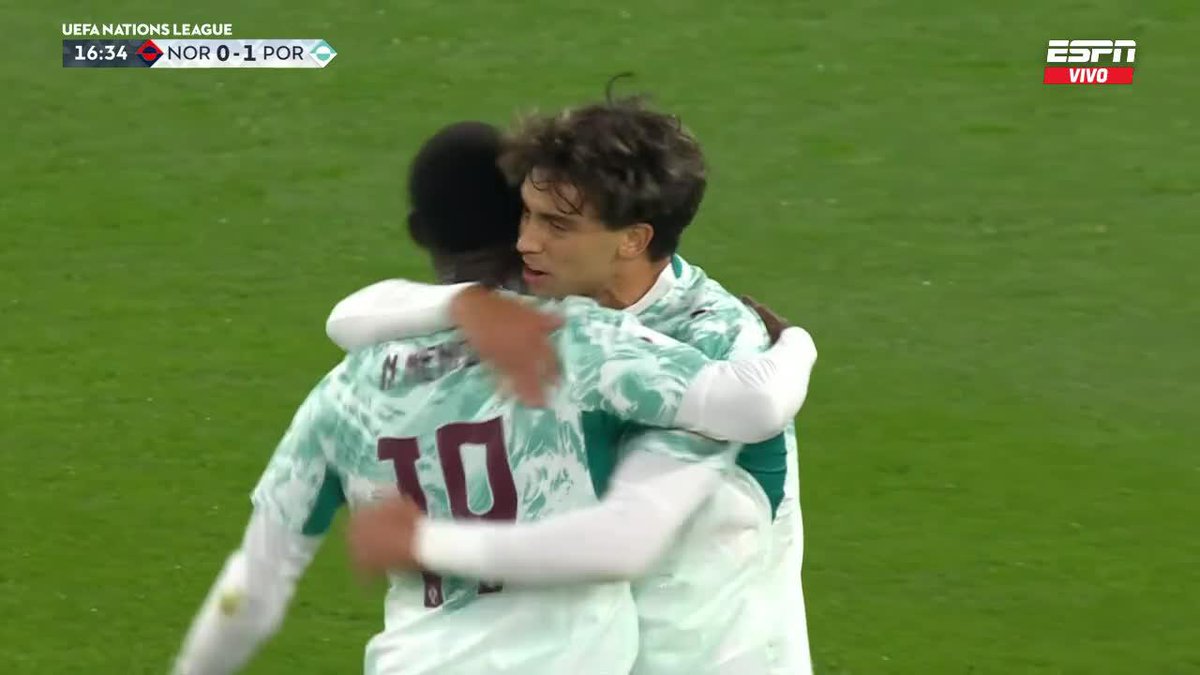 ‼️🇵🇹 JOÃO FÉLIX PONE EL 1-0 PARA PORTUGAL VS NORUEGA.