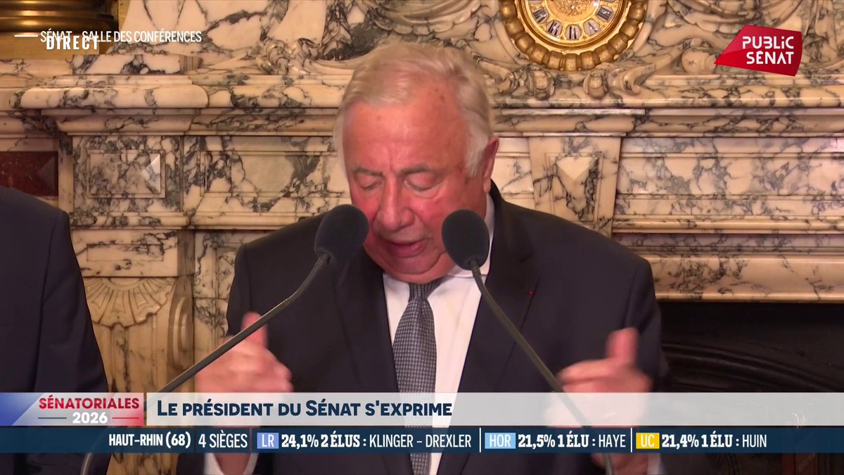 .Gérard Larcher : “Je souhaite que le Sénat reste cette assemblée du débat apaisé, de la raison et de la réflexion. Il y aura un nouveau groupe, UDR/RN, j’en prends acte. Face à ces enjeux, je propose à mes collègues de me renouveler leur confiance comme président du Sénat”.