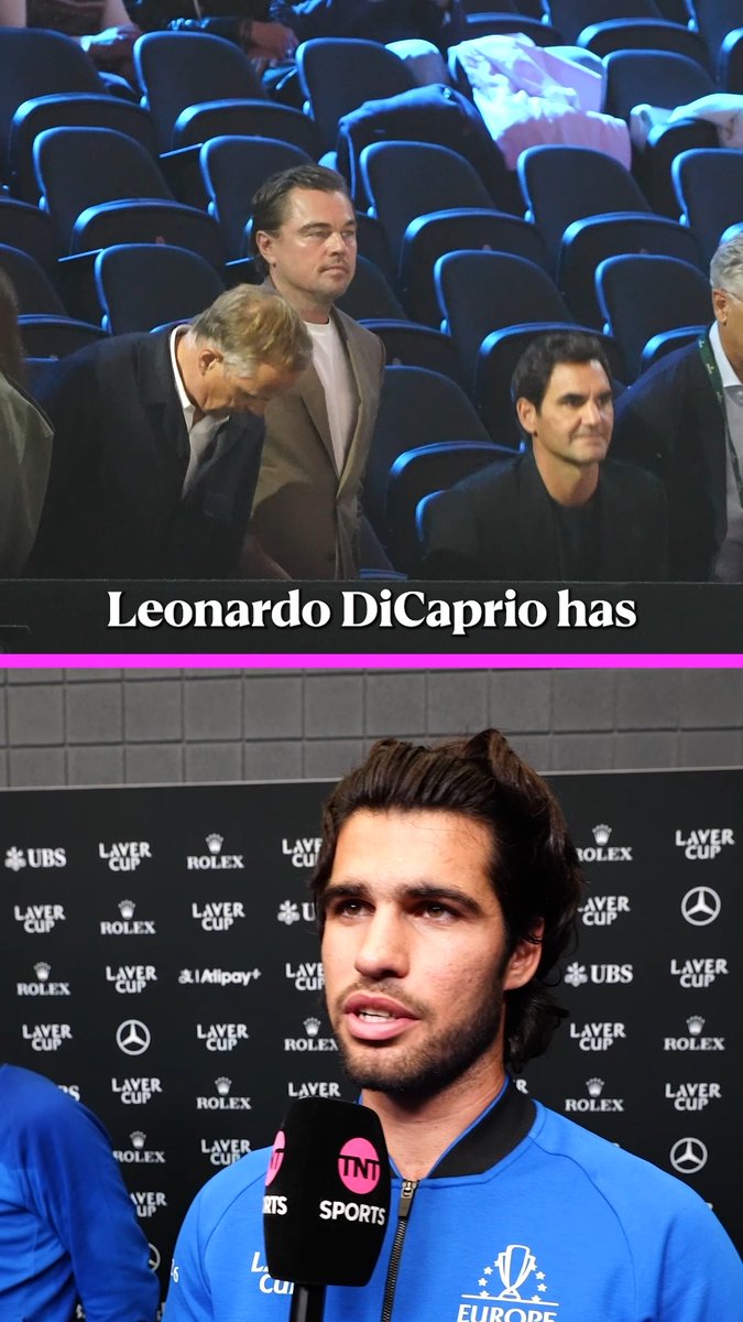 "I wish I can shake hands with him" 🤝 It's safe to say Carlos Alcaraz is a big fan of Leonardo DiCaprio 😅
