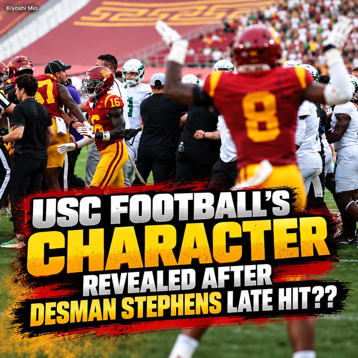 Tarek’s Take: Was USC football’s character under Lincoln Riley revealed after Desman Stephens’ late hit on Oregon QB Dante Moore? My thoughts on the aftermath, which included Riley’s swing and miss at the postgame press conference. (h/t Mirjam Swanson & Aaron Heisen)
