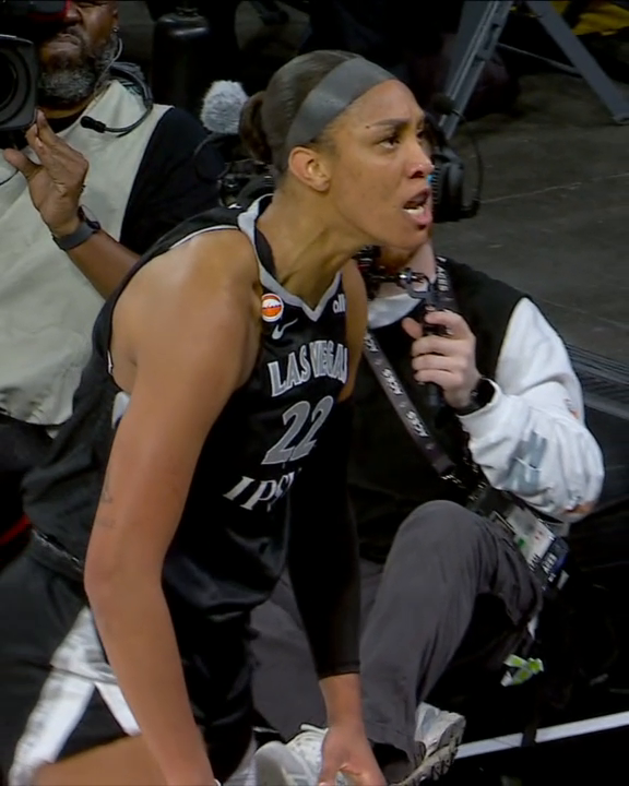 A'ja Wilson already bringing the playoff energy 😤 Watch Fever-Aces Game 1 on ABC and the ESPN App.