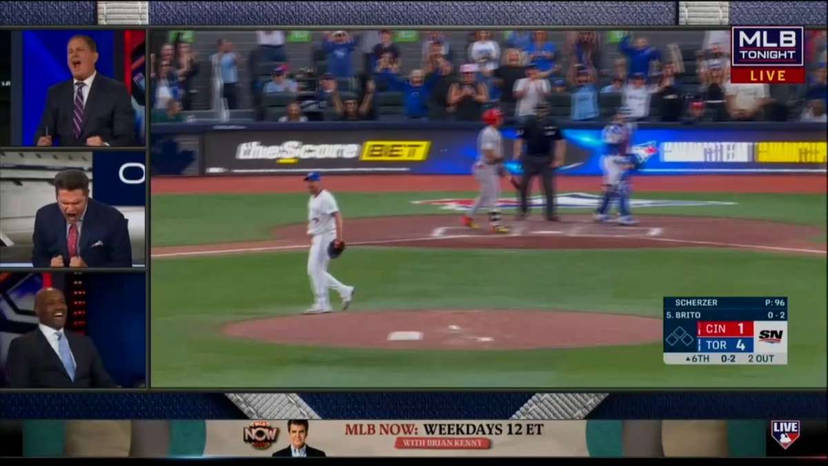 Back-to-back strikeouts for Max Scherzer! Greg, Harold and Dan Plesac are HYPED! #MLBTonight | #Game162